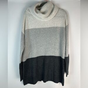 Love & Legend Grey Cowl Neck Soft Sweater Tunic Style 0x w Cashmere